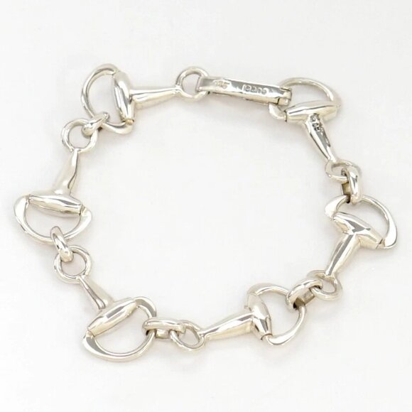 GUCCI Horsebit Chain Bracelet 7.9" Silver 925 Auth w/Box #1662-9 - Picture 2 of 8